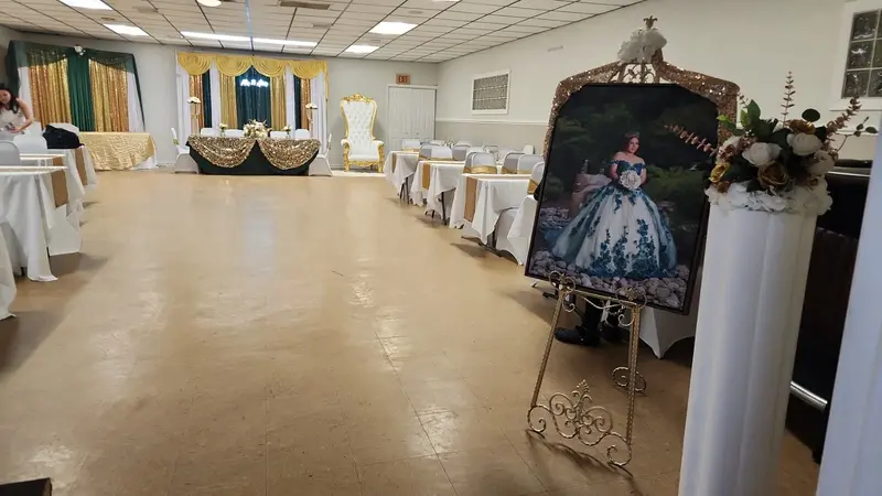 Salón de eventos decorado
